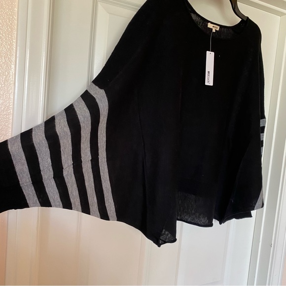 NWT LAmade Women's Stripe Three-Quarter Sleeve Boat Neck Top - Picture 12 of 12